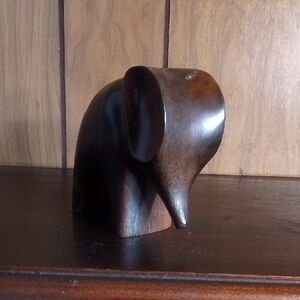 Handcrafted Wooden Elephant Sculpture